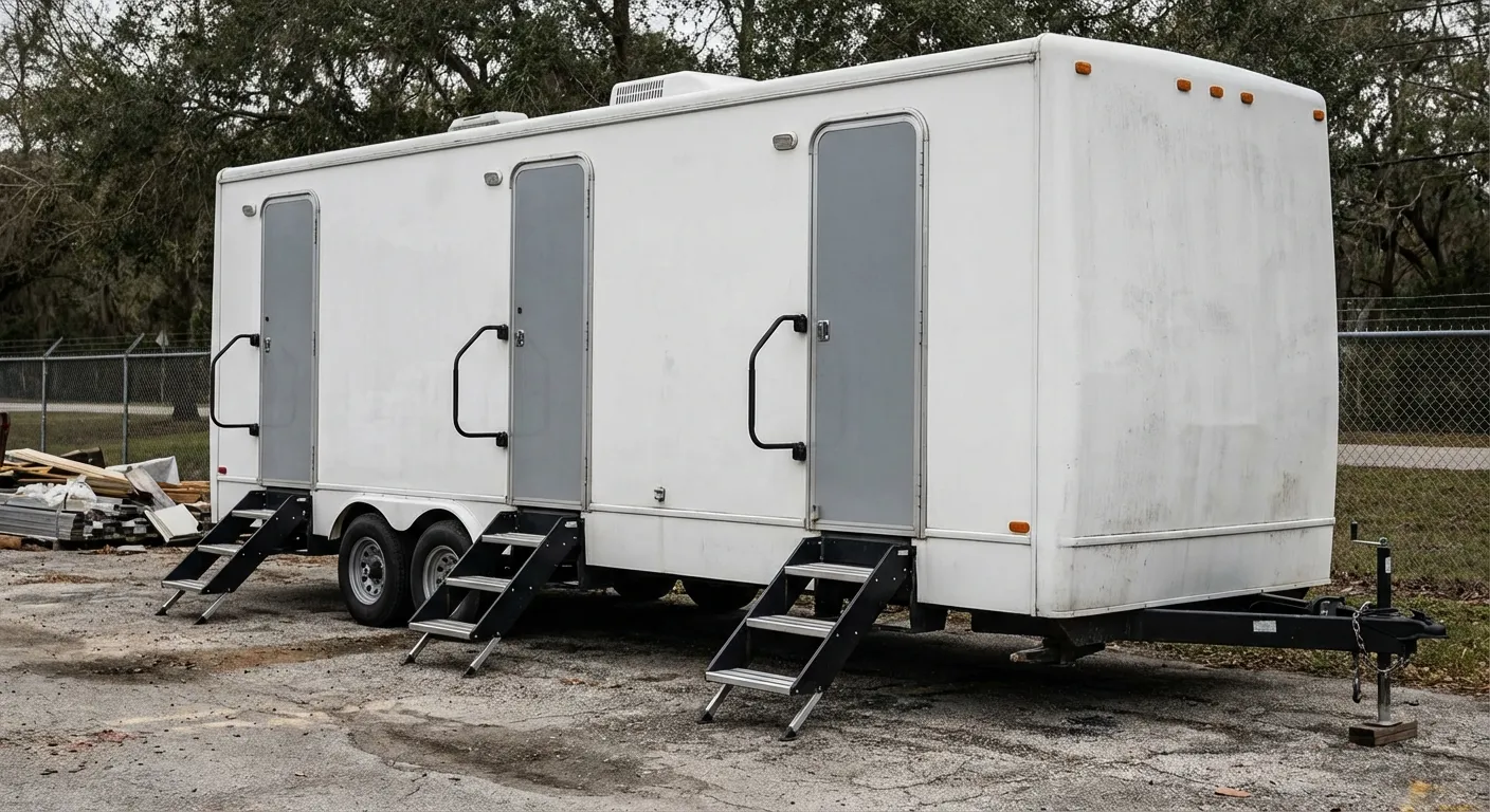 Luxury Restroom Trailer Exterior in Lewisville, TX