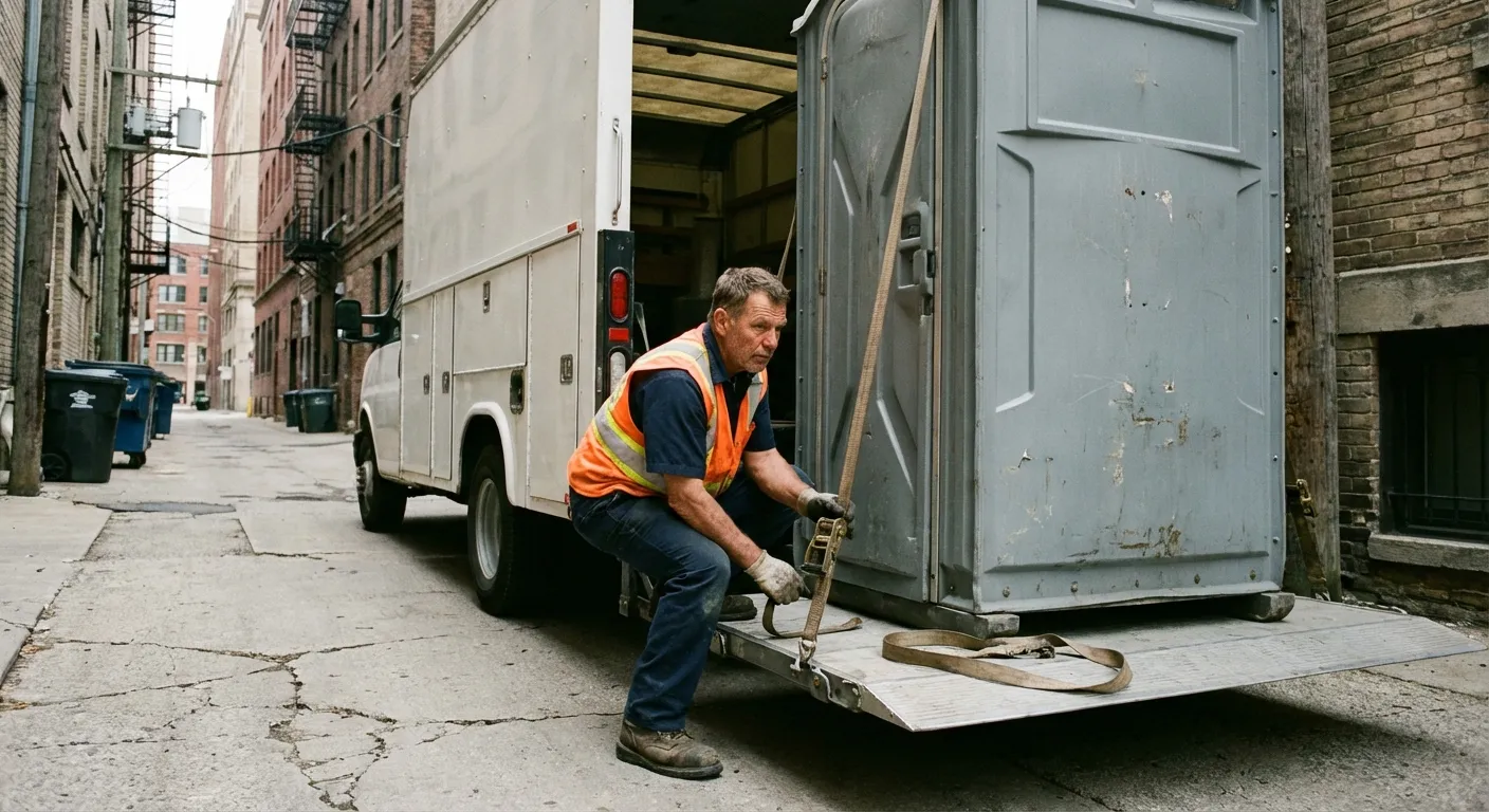 Portable sanitation services in Downtown Lewisville