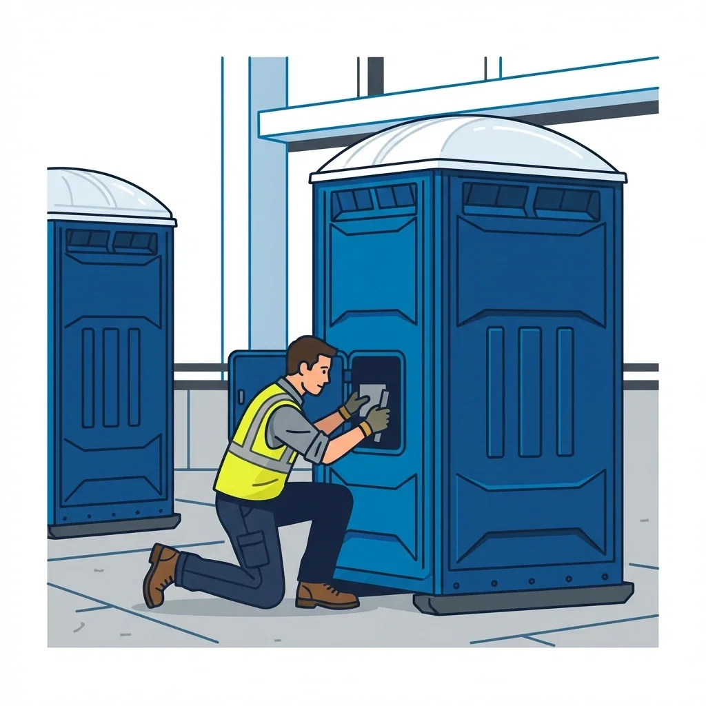 High-rise construction site sanitation logistics in Lewisville, TX